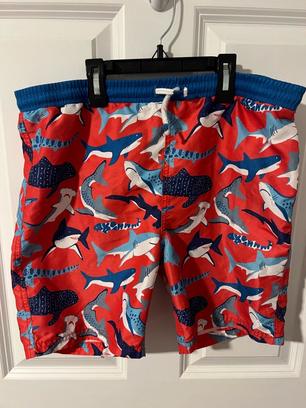 Mini Boden Swim Trunks Shorts with White Mesh Lining Sharks size 11-12 152cm